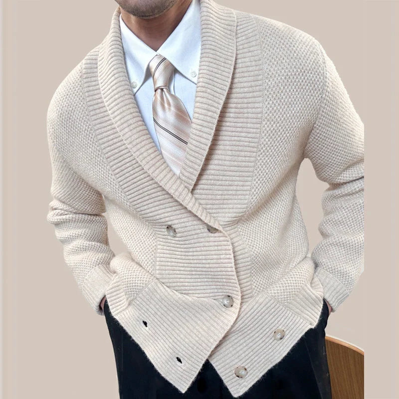 Cardigan Tricot Modal Transpassado de Lã