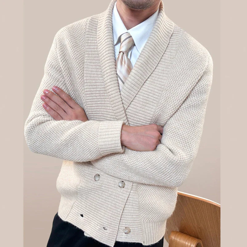 Cardigan Tricot Modal Transpassado de Lã