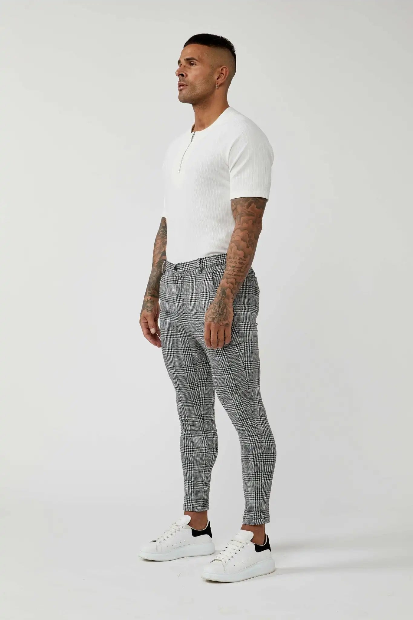Calça Alfaiataria Masculina Xadrez Elite