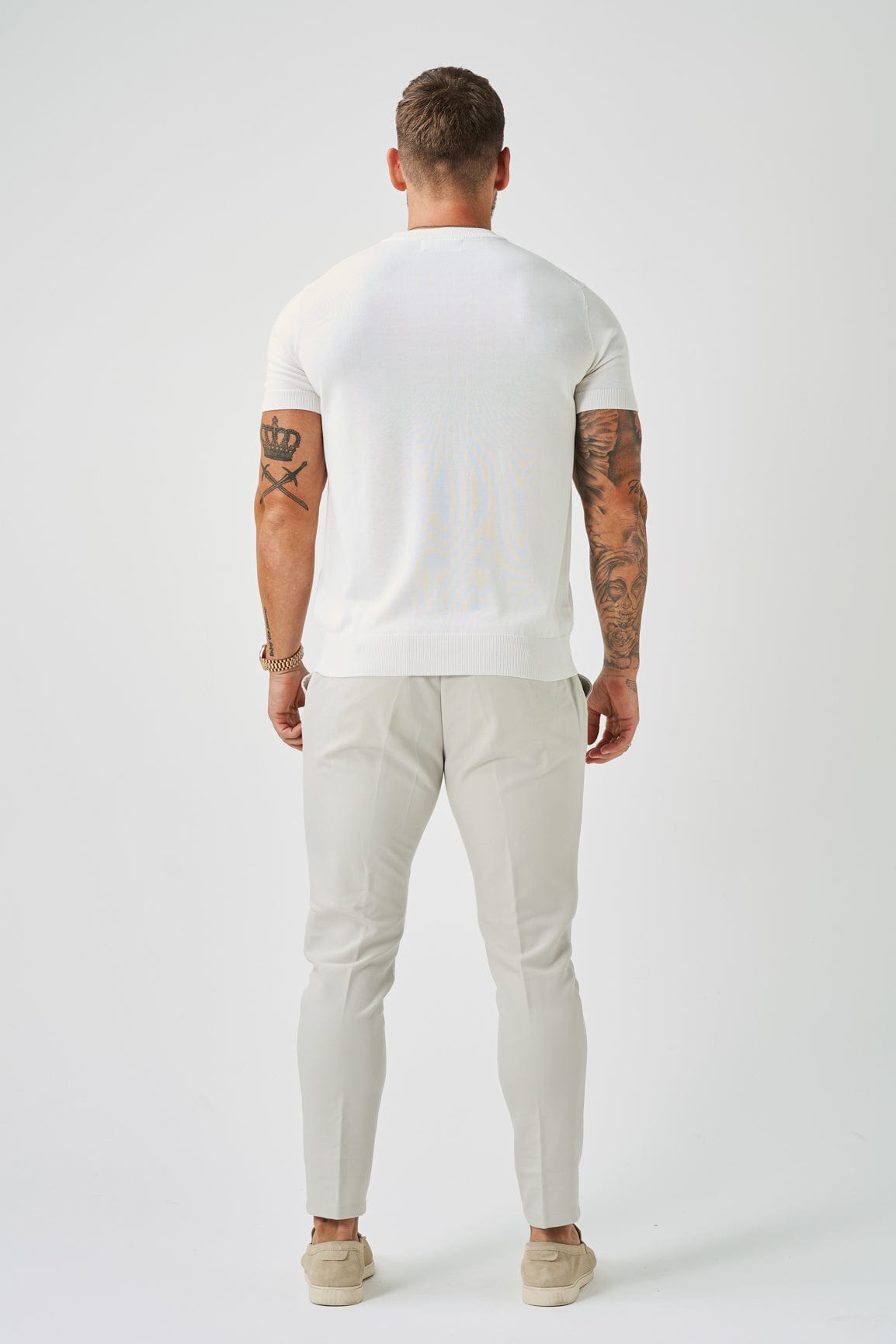 CAMISETA DE MALHA - OFF WHITE