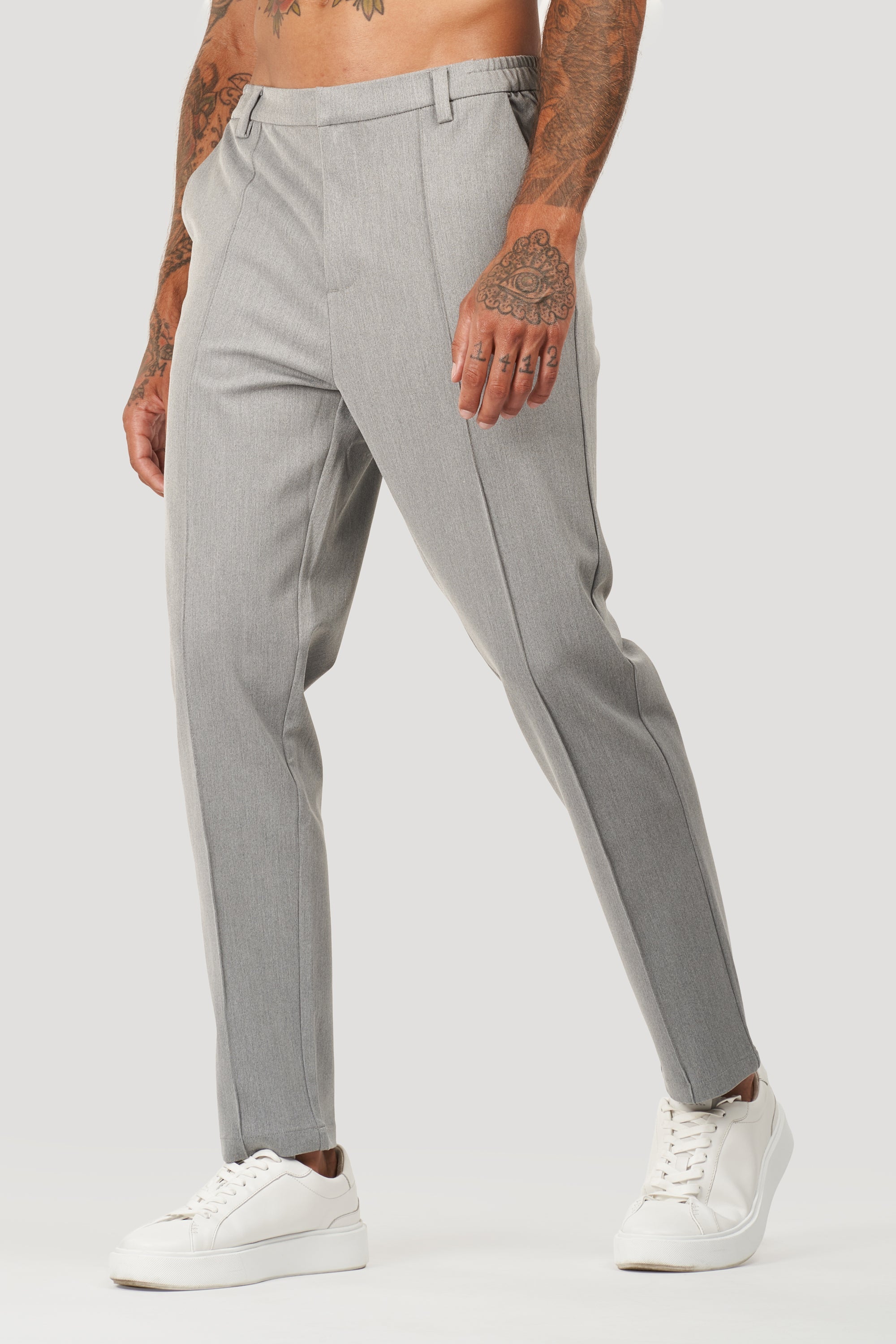 Calça Alfaiataria Masculina Capri Elite Cinza