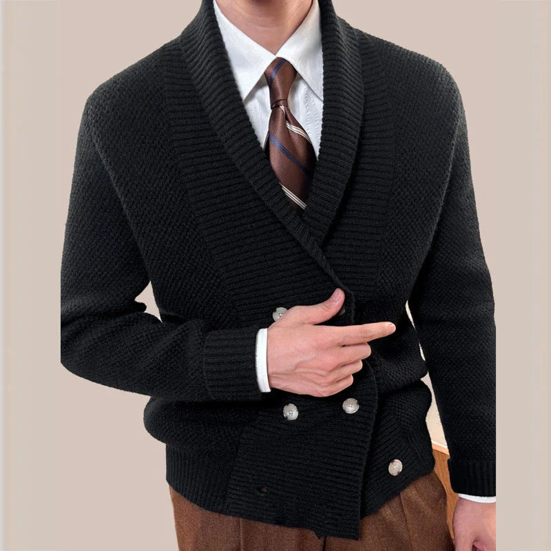 Cardigan Tricot Modal Transpassado de Lã