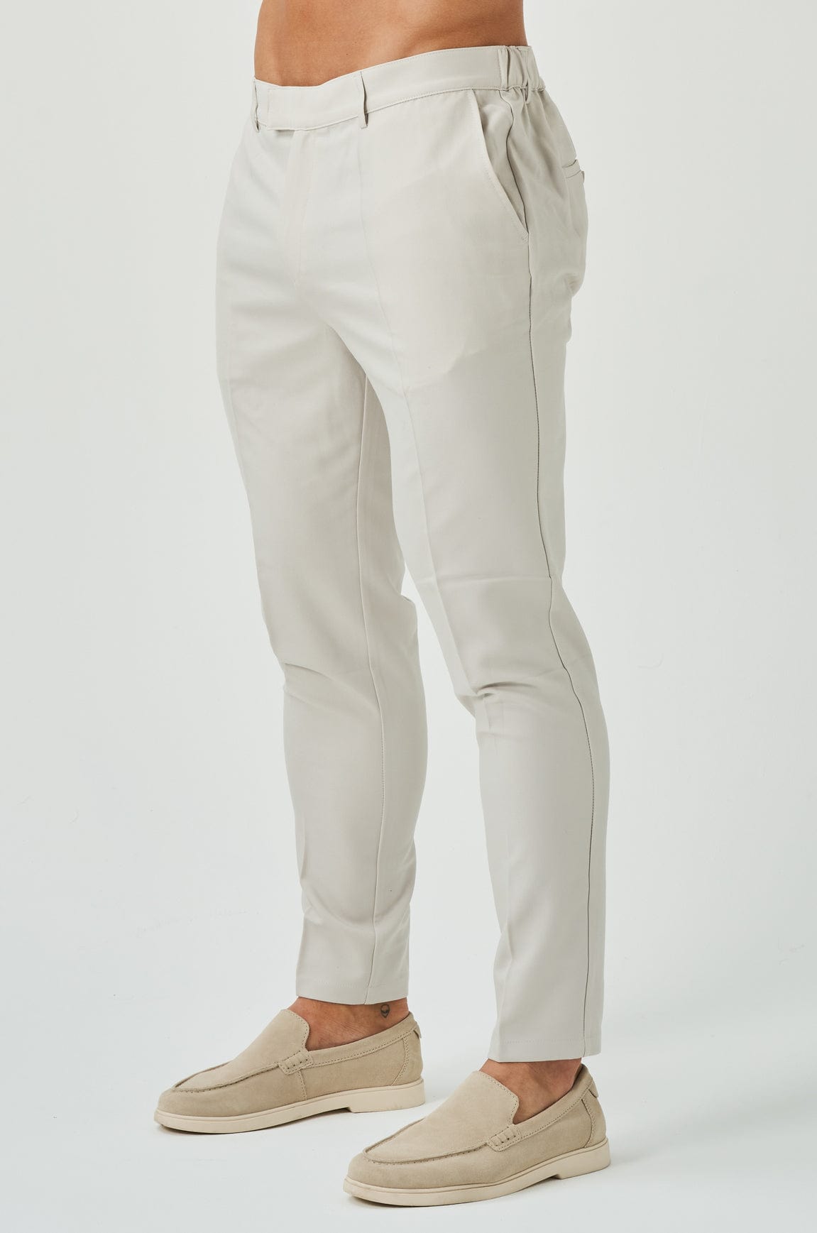 Calça Masculina Slim Fit Branco Marfim Elite