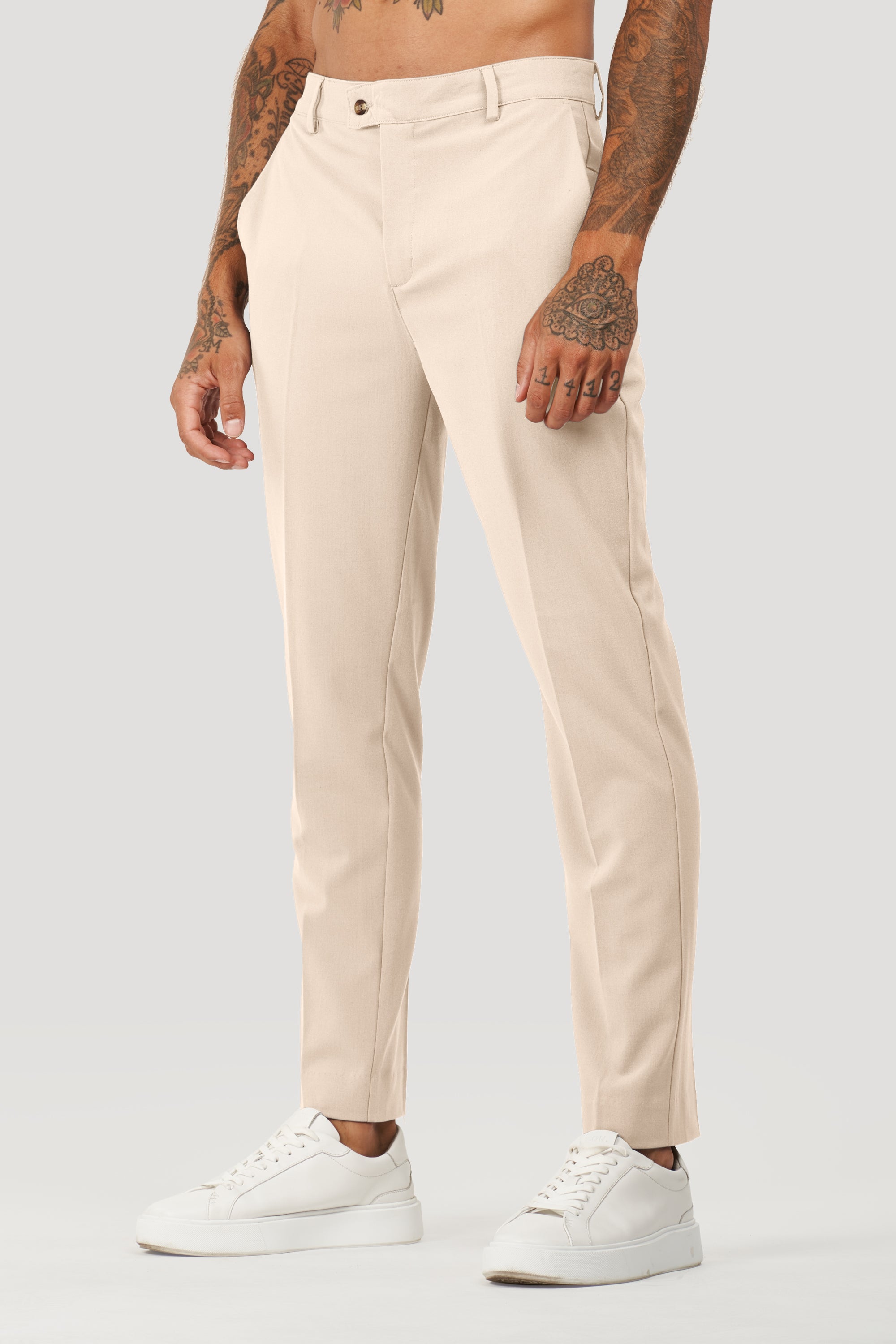 Calça Alfaiataria Masculina Milano Elite Bege