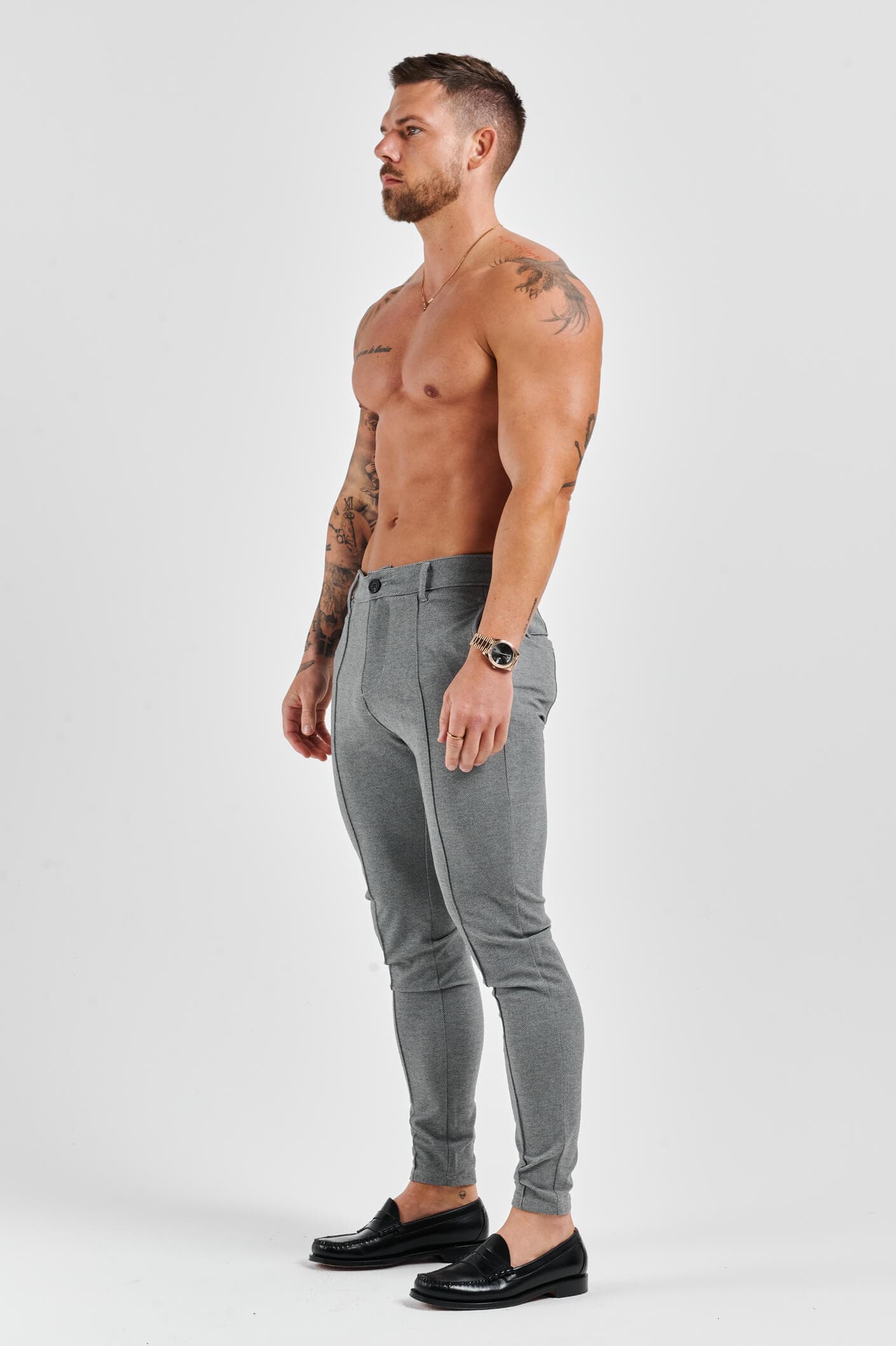 Calça Alfaiataria Masculina Elastano Skinny Elite