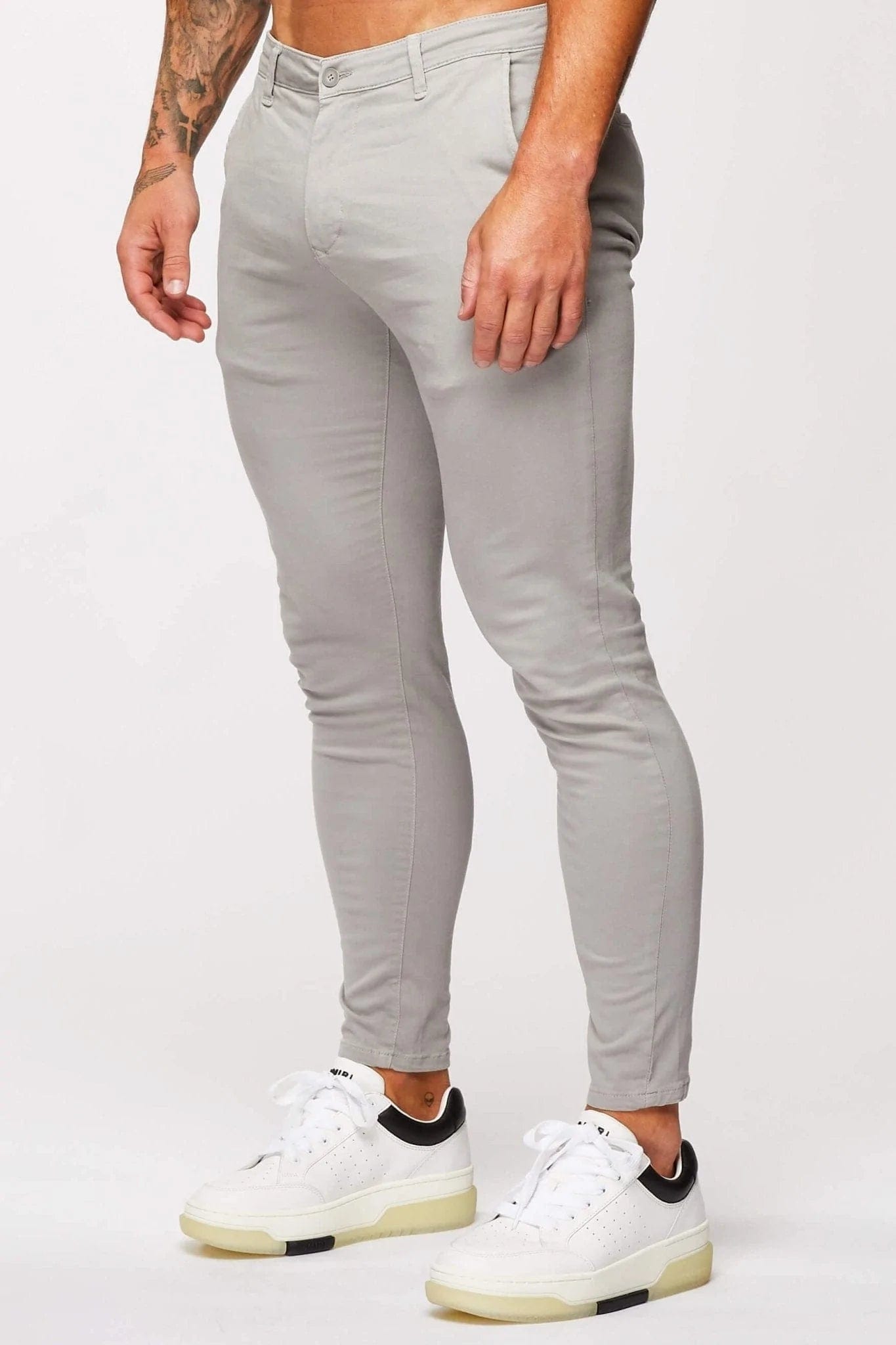 Calça Masculina Chino Cinza Elite