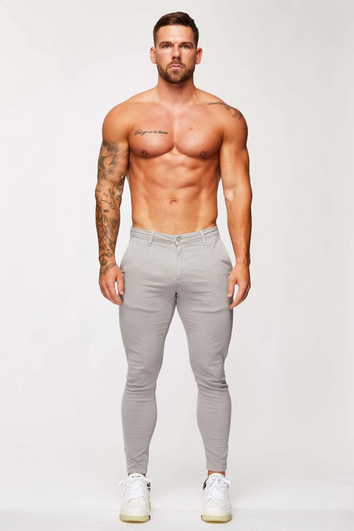 Calça Masculina Chino Cinza Elite