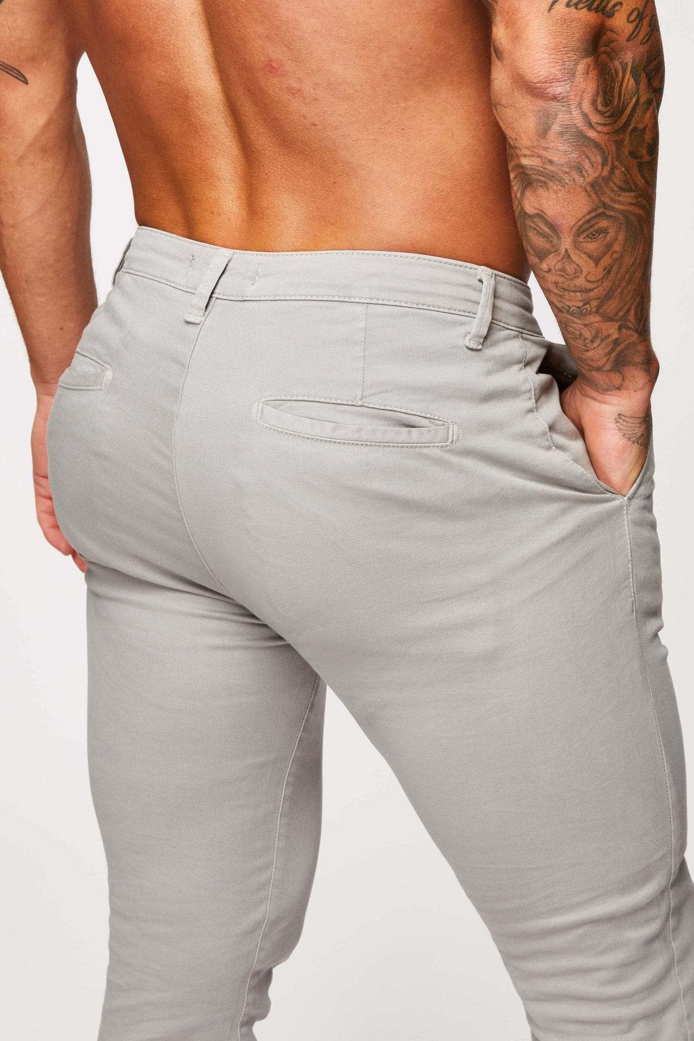 Calça Masculina Chino Cinza Elite