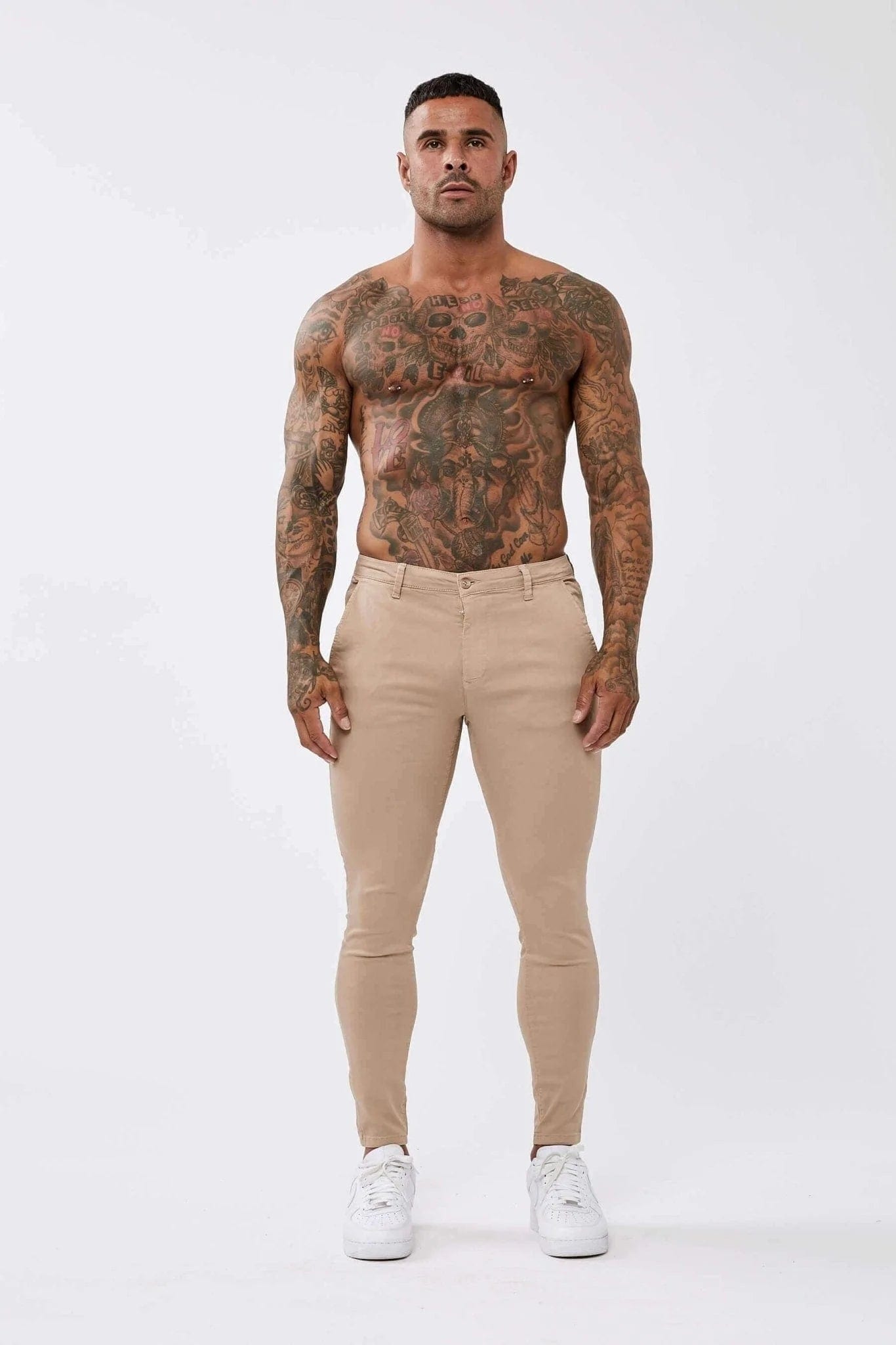 Calça Masculina Chino Skinny Elite Bege