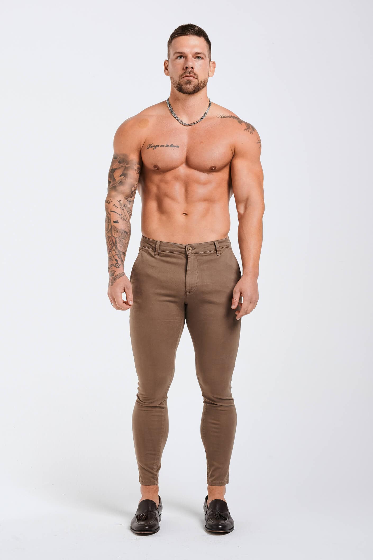 Calça Masculina Skinny Marrom Elite