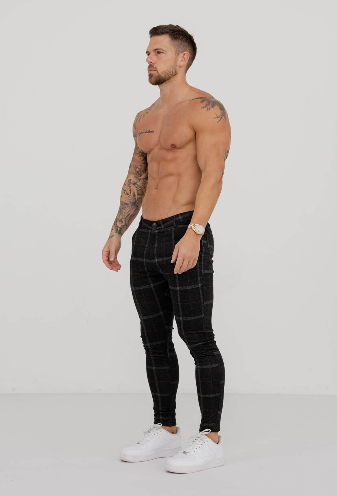 Calca Masculina Skinny Xadrez Retrô Elite