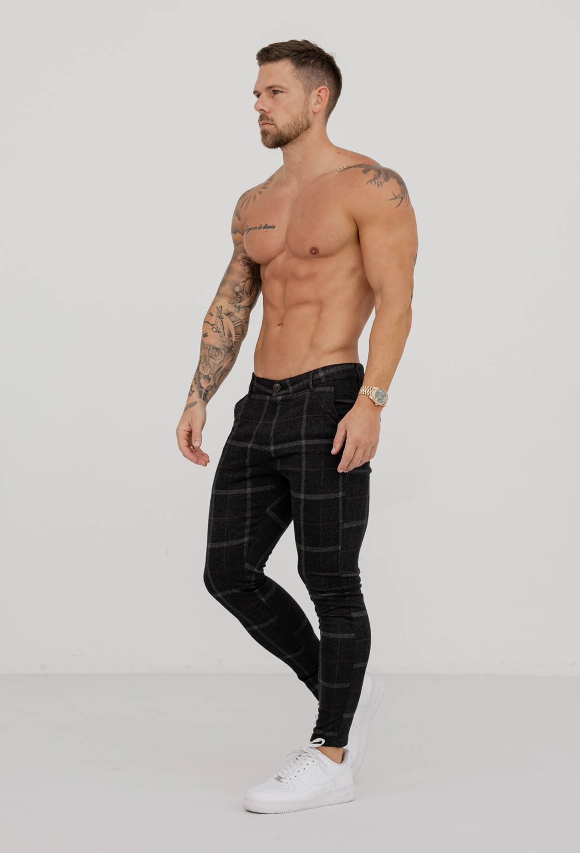 Calca Masculina Skinny Xadrez Retrô Elite