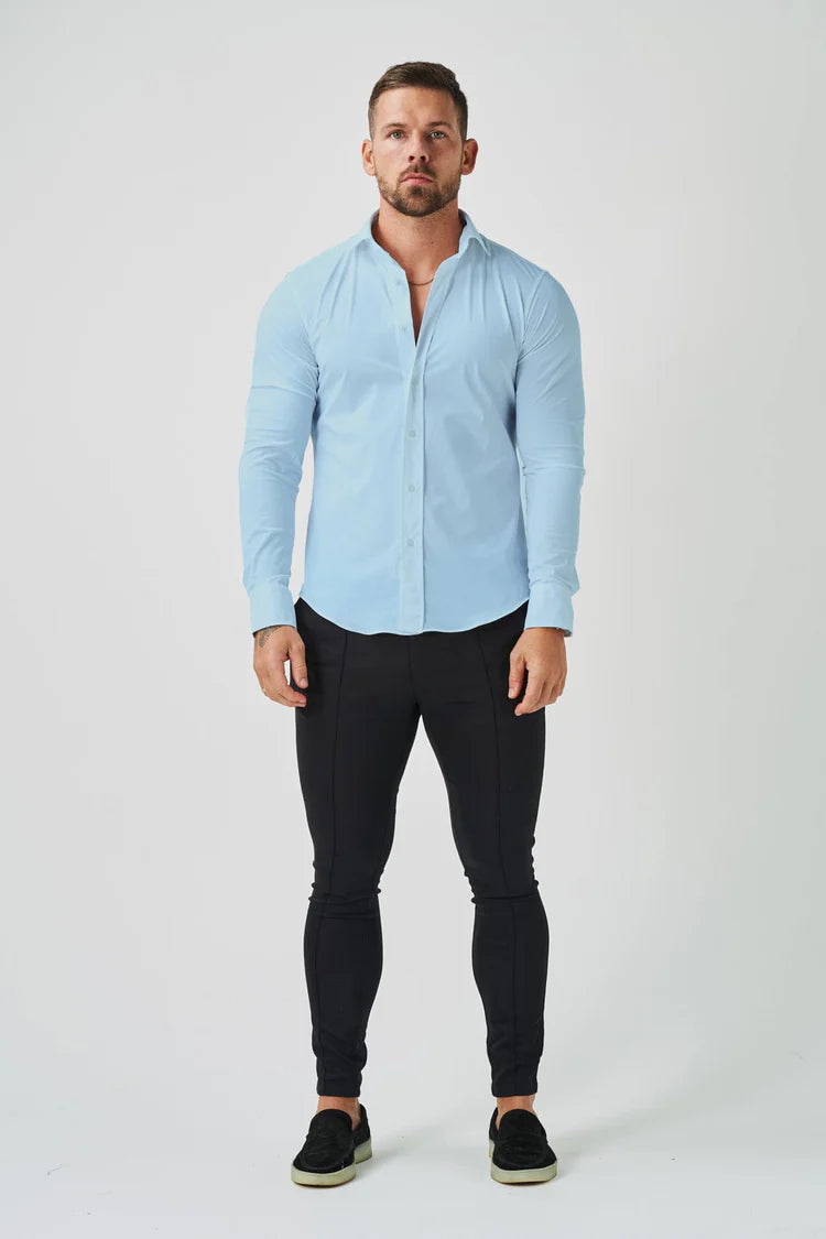 Camisa Social Masculina Slim Tech Anti Amassos Elite