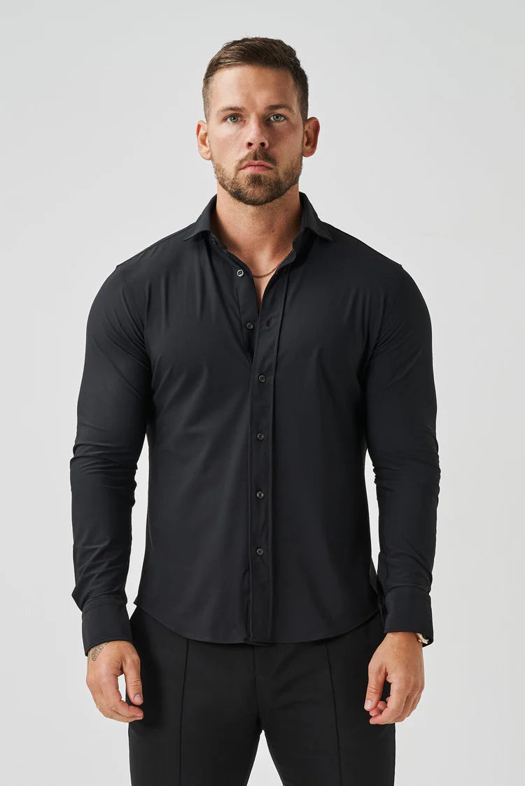 Camisa Social Masculina Slim Tech Anti Amassos Elite