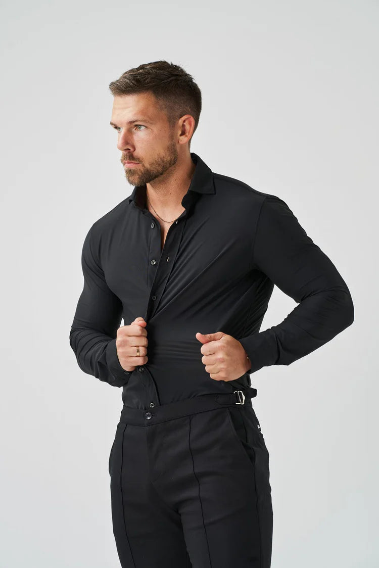 Camisa Social Masculina Slim Tech Anti Amassos Elite