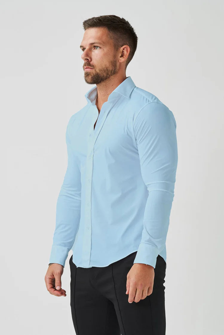 Camisa Social Masculina Slim Tech Anti Amassos Elite