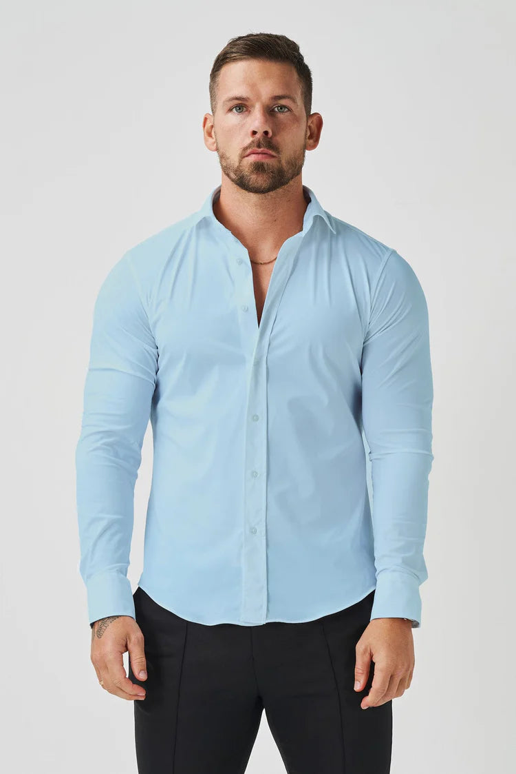 Camisa Social Masculina Slim Tech Anti Amassos Elite