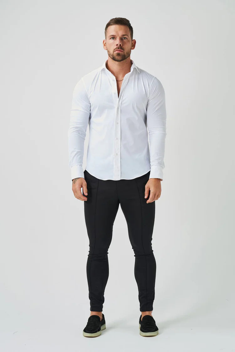 Camisa Social Masculina Slim Tech Anti Amassos Elite
