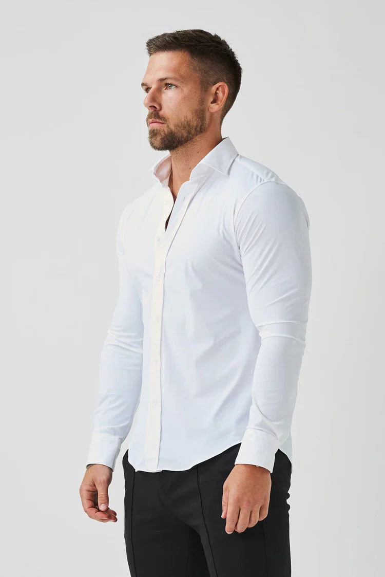 Camisa Social Masculina Slim Tech Anti Amassos Elite