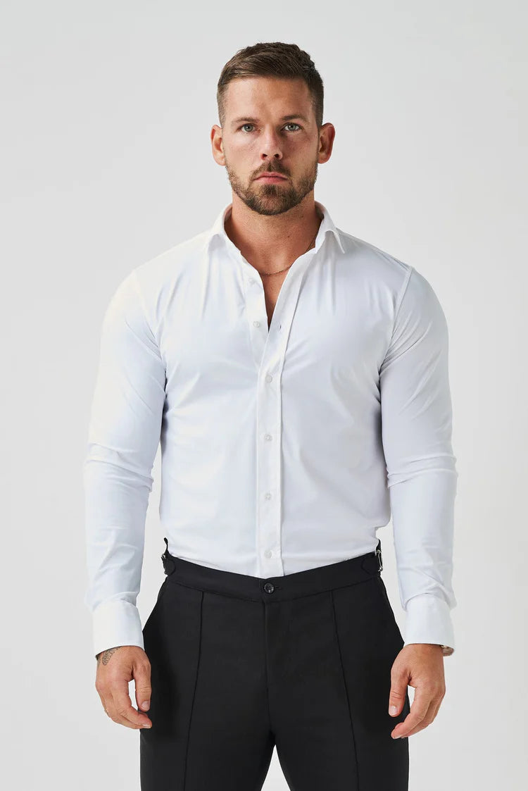 Camisa Social Masculina Slim Tech Anti Amassos Elite