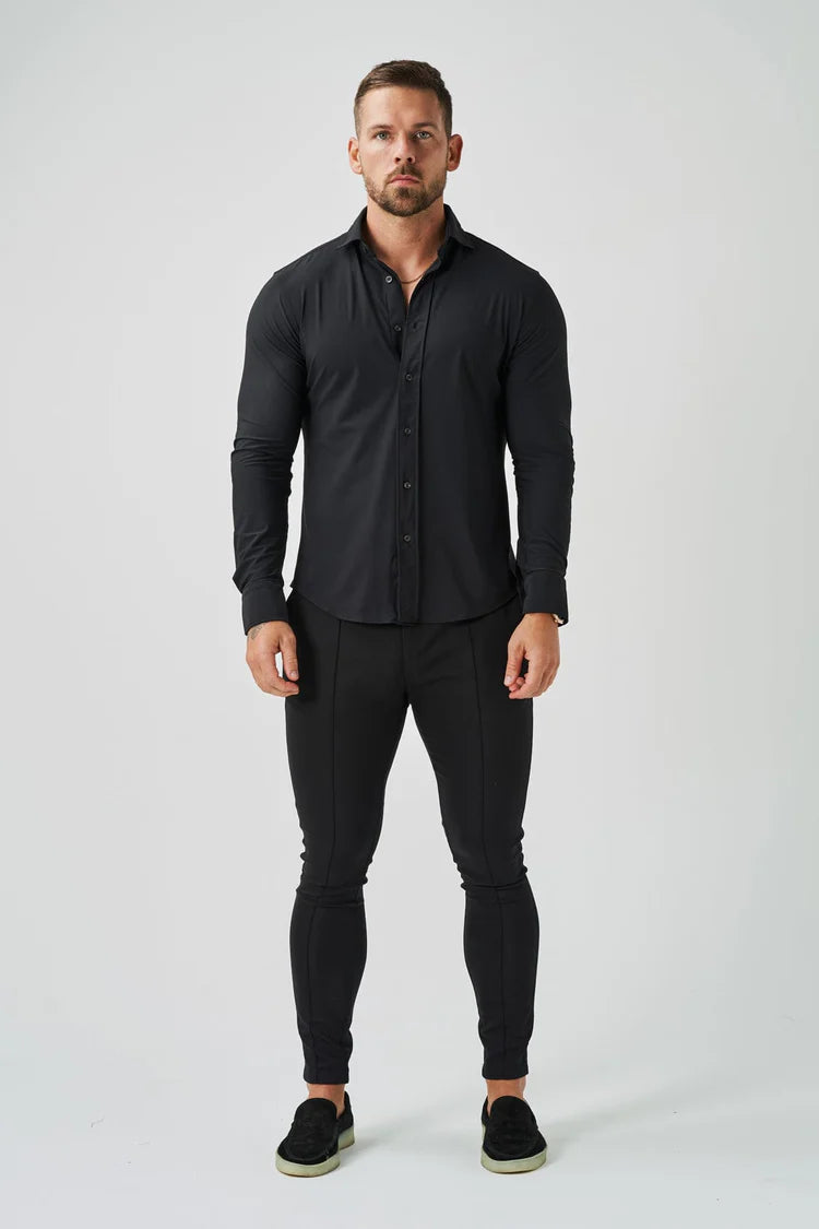 Camisa Social Masculina Slim Tech Anti Amassos Elite