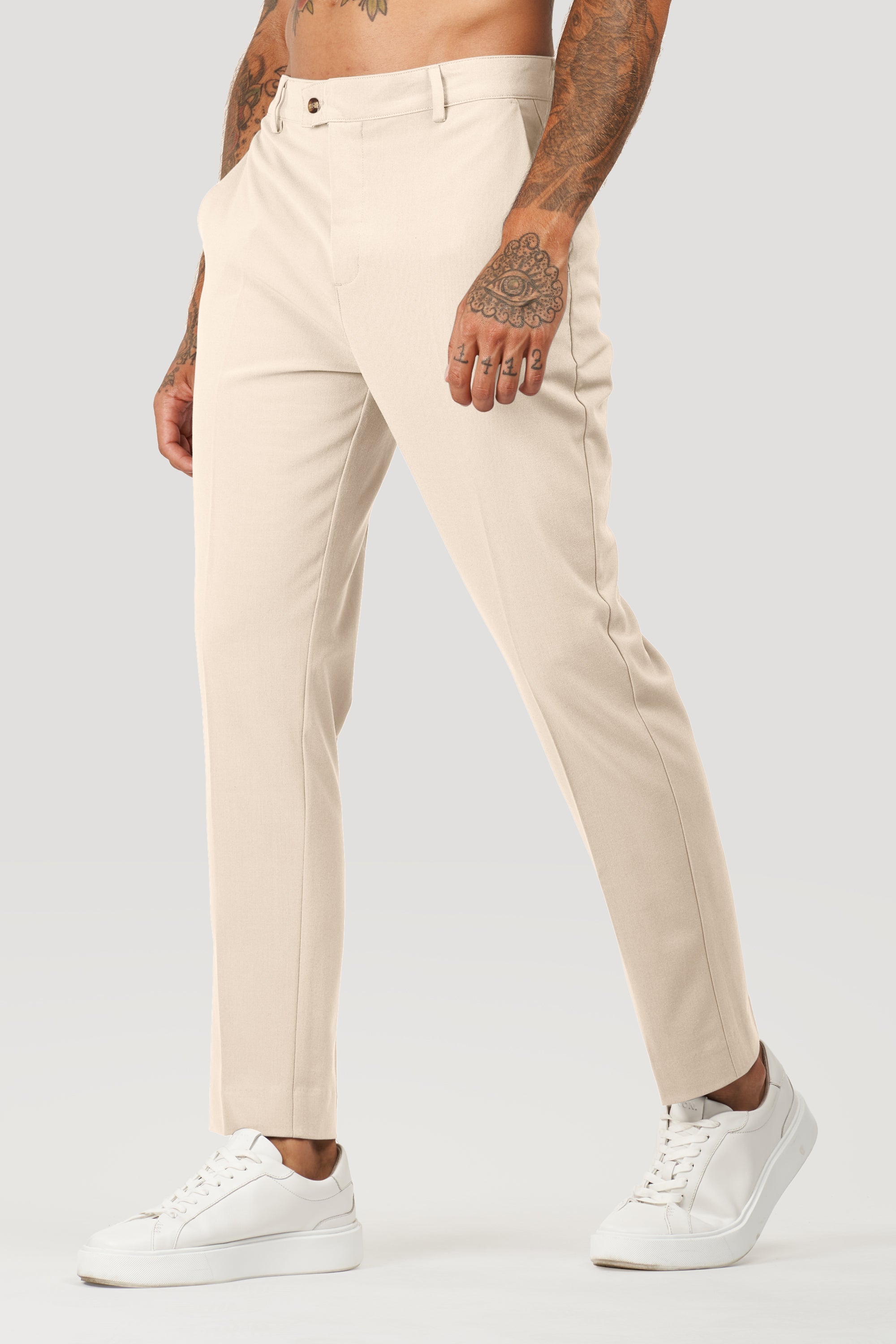 Calça Alfaiataria Masculina Milano Elite Bege