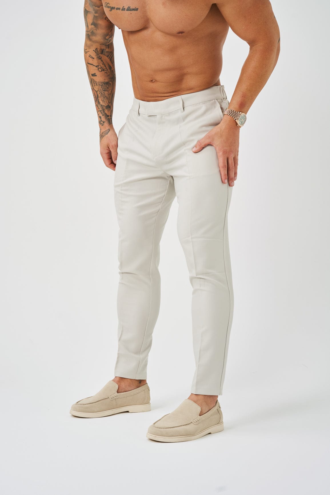 Calça Masculina Slim Fit Branco Marfim Elite