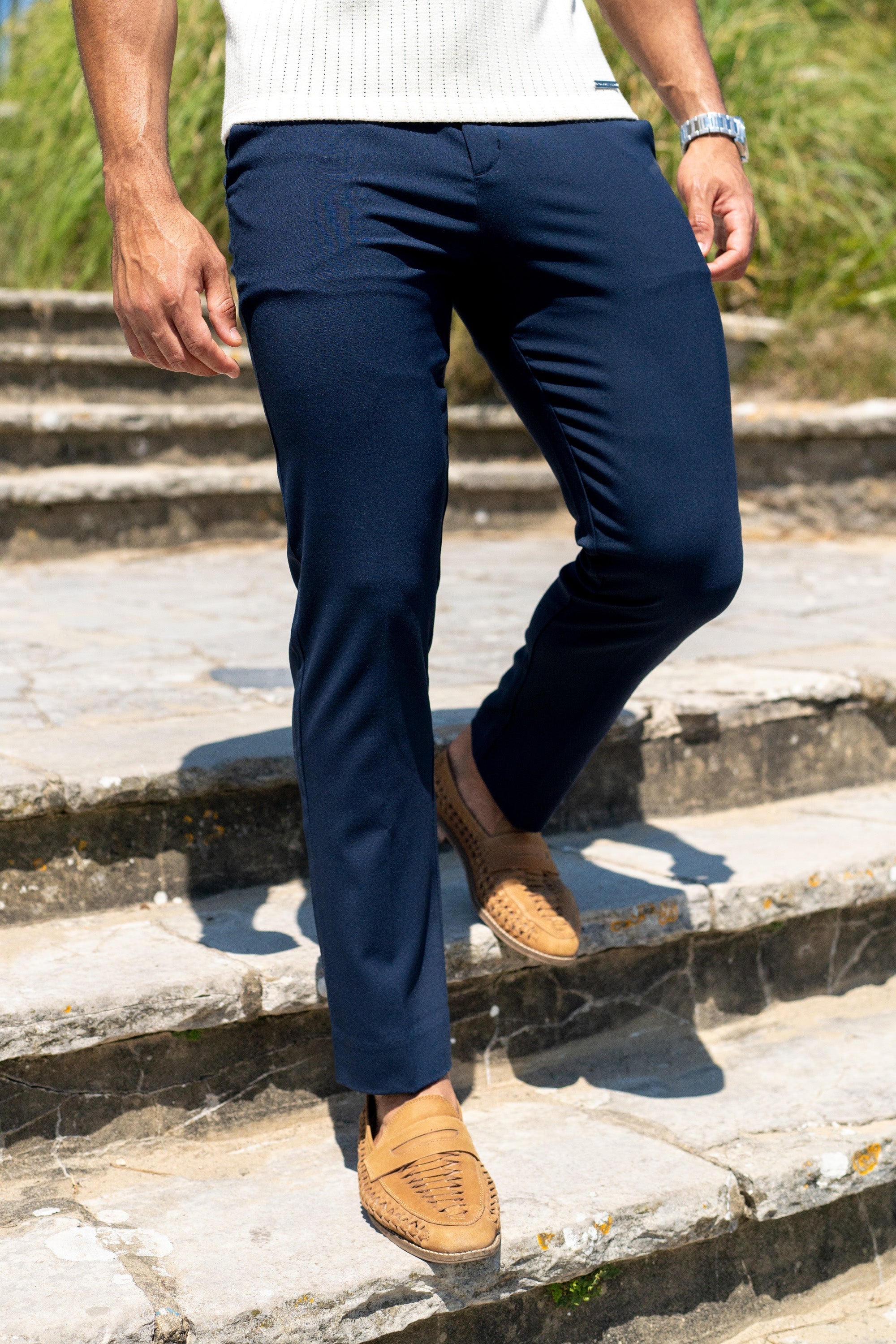 Calça Alfaiataria Masculina Milano Elite Azul Marinho