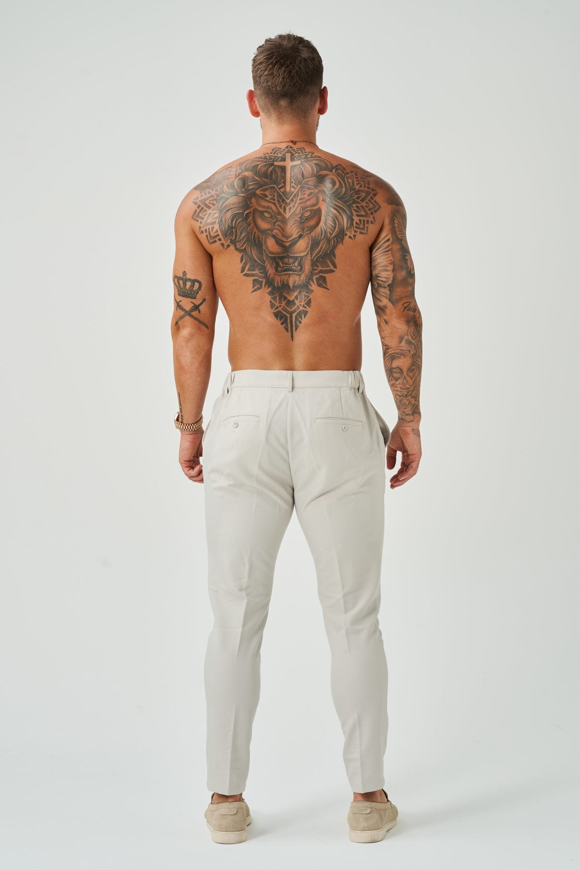 Calça Masculina Slim Fit Branco Marfim Elite